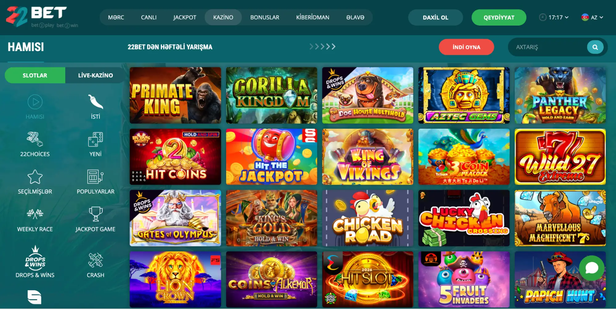 22Bet Registration Process