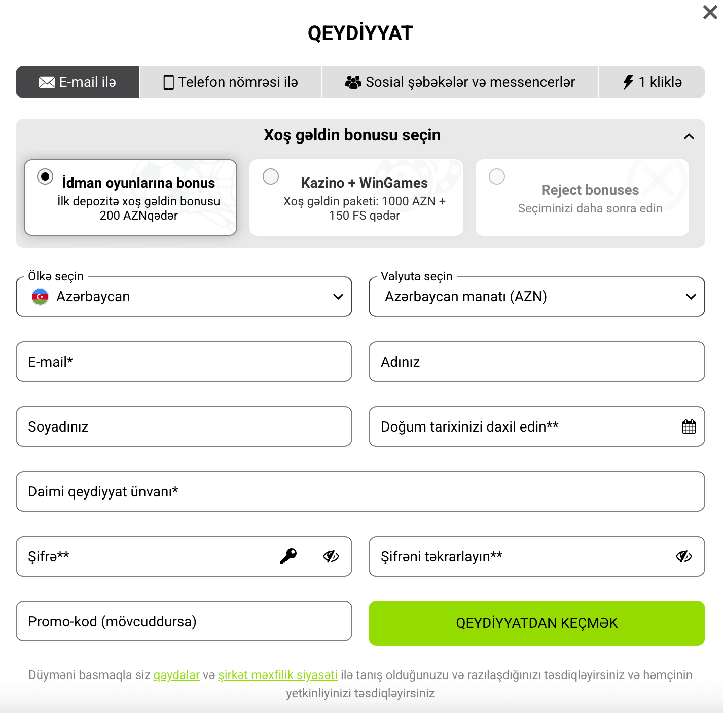 WinWin Registration Process